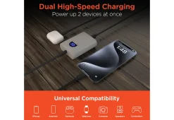 Sharper Image 10,000mAh Fast Charge Power Bank with Digital Display
