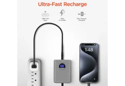 Sharper Image 10,000mAh Fast Charge Power Bank with Digital Display