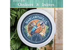 Xodus Innovations Margaritaville Indoor/Outdoor Wall Clock with Temperature