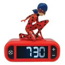 LEXIBOOK AMERICA INC Miraculous Ladybug Digital Alarm Clock with Nightlight