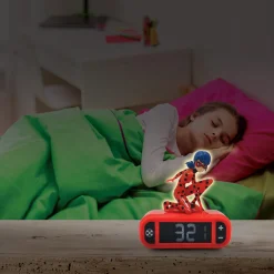 LEXIBOOK AMERICA INC Miraculous Ladybug Digital Alarm Clock with Nightlight