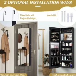 Sy Kessler Sales Mirrored Jewelry Cabinet Organizer