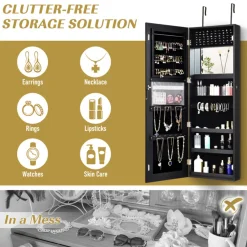 Sy Kessler Sales Mirrored Jewelry Cabinet Organizer