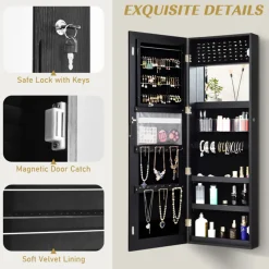 Sy Kessler Sales Mirrored Jewelry Cabinet Organizer