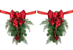 Gordon Companies Inc Mixed Cedar and Pine Christmas Chair Back Swags (Set of 2)