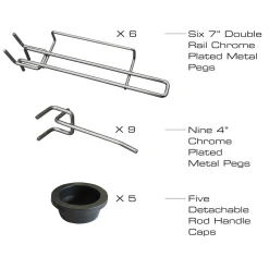 ReelSonar Inc Modular 5 Fishing Rod Rack and Tackle Organizer