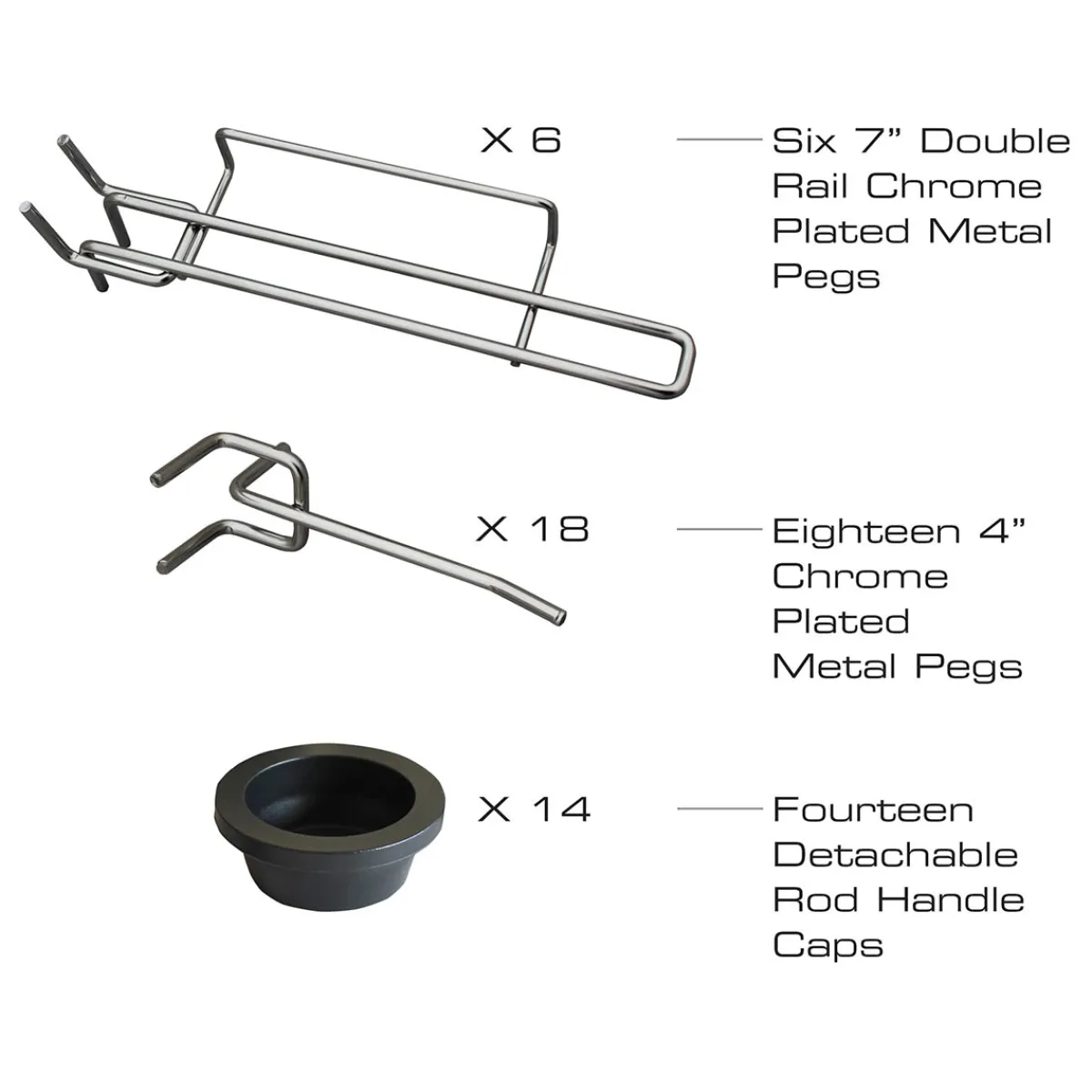 ReelSonar Inc Modular 14 Fishing Rod Rack and Tackle Organizer
