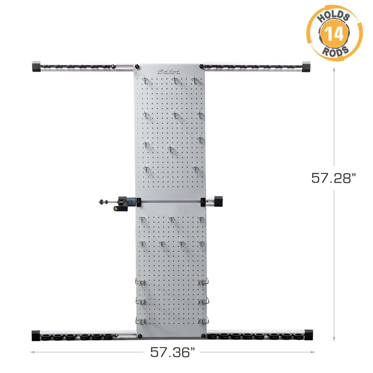 ReelSonar Inc Modular 14 Fishing Rod Rack and Tackle Organizer