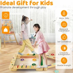 GoPlus (Costway) Montessori Balance Beam Set with Stepping Stones