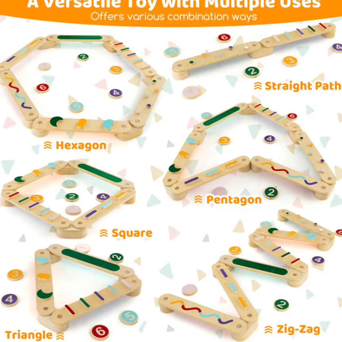 GoPlus (Costway) Montessori Balance Beam Set with Stepping Stones