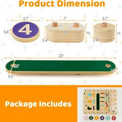 GoPlus (Costway) Montessori Balance Beam Set with Stepping Stones