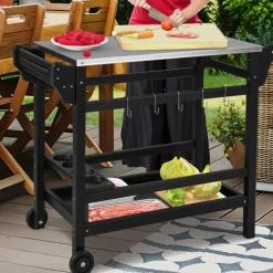 E. Mishan u0026 Sons/Emson Movable Outdoor Food Prep Cart