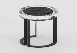 EP DESIGN LAB Outdoor Solar Powered LED Garden Table (Set of 2)