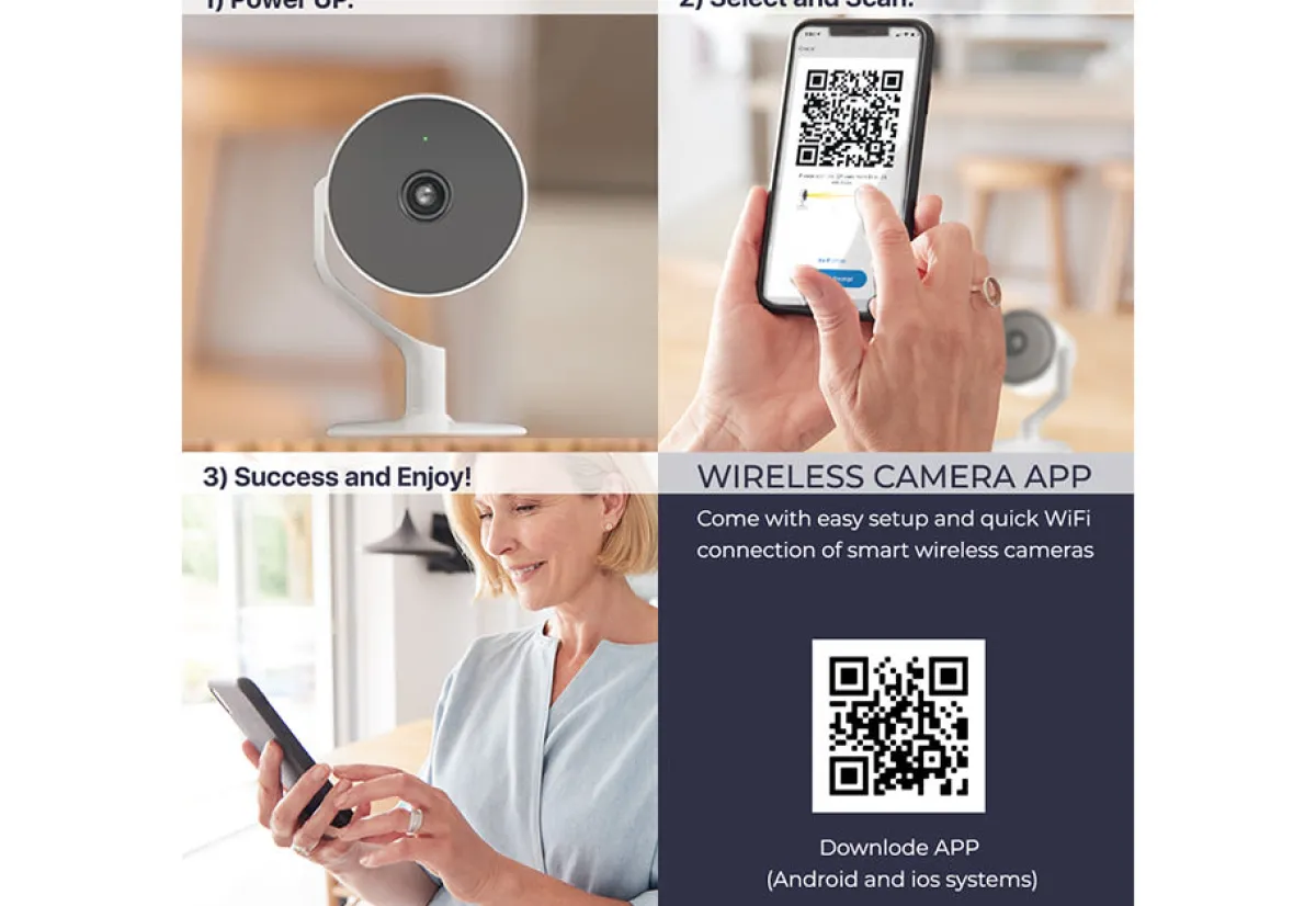 SCTP Inc (RSPA and Sungale) 1080P Indoor Smart Security Camera with Wi-Fi