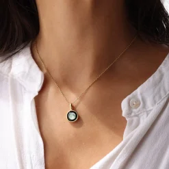 Moonglow LLC Personalized Choose Your Moon Phase Sky Light Necklace