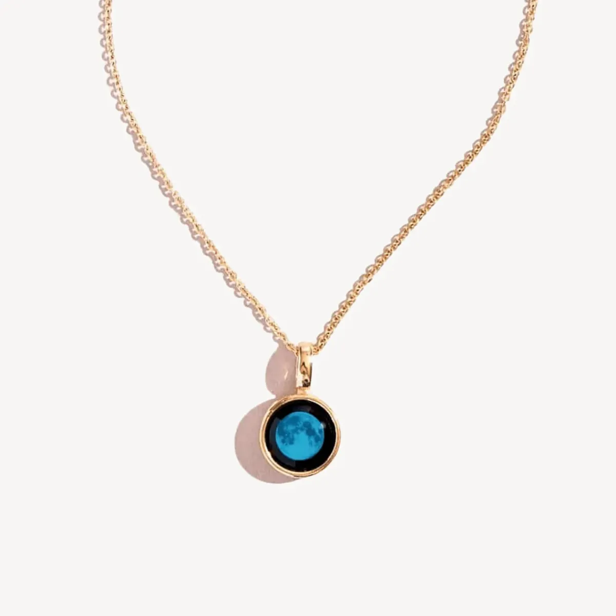 Moonglow LLC Personalized Choose Your Moon Phase Sky Light Necklace