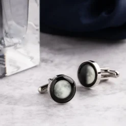 Moonglow LLC Personalized Choose Your Moon Phase Moonrise Cufflinks