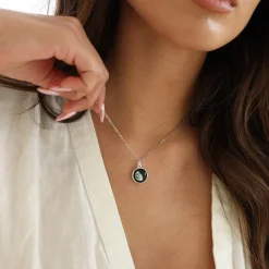 Moonglow LLC Personalized Engraved Choose Your Moon Phase Charmed Simplicity Necklace