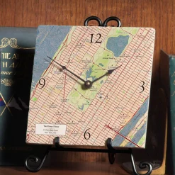 ScreenCraft Tileworks LLC Personalized Marble Map Clock