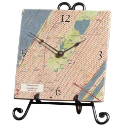 ScreenCraft Tileworks LLC Personalized Marble Map Clock