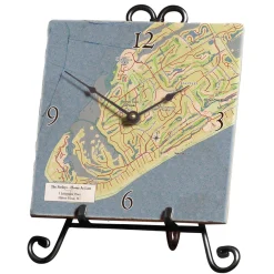 ScreenCraft Tileworks LLC Personalized Marble Map Clock