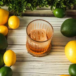 Astec Designs LLC Personalized Whiskey Glasses and Ice Mold Gift Set