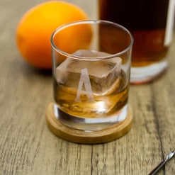 Astec Designs LLC Personalized Whiskey Glasses and Ice Mold Gift Set