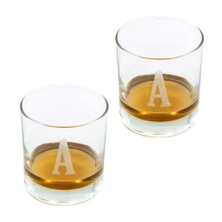 Astec Designs LLC Personalized Whiskey Glasses and Ice Mold Gift Set