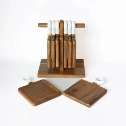 Widgeteer Inc. 9-Piece Acacia Wood Charcuterie Board Set