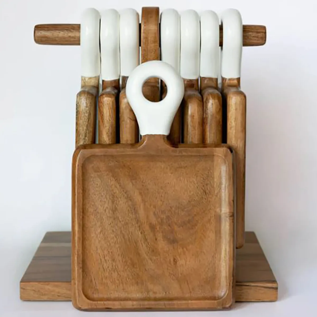 Widgeteer Inc. 9-Piece Acacia Wood Charcuterie Board Set