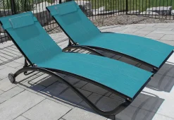GoPlus (Costway) 2-Piece Glendale Pool Lounger with Wheels