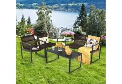 GoPlus (Costway) 4-Piece Patio Set with Loveseat