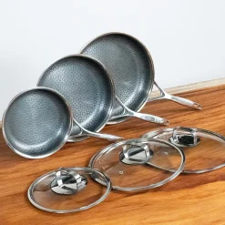 Livwell Brands LLC 6-Piece Stainless Hybrid Nonstick Cookware Set