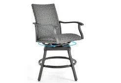 GoPlus (Costway) 3-Piece Swivel Bar Set with 4D Air Fiber Cushions