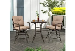 GoPlus (Costway) 3-Piece Swivel Bar Table Set