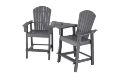 GoPlus (Costway) 2-Piece Tall Adirondack Chairs with Middle Connecting Tray