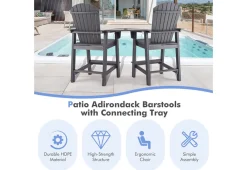 GoPlus (Costway) 2-Piece Tall Adirondack Chairs with Middle Connecting Tray