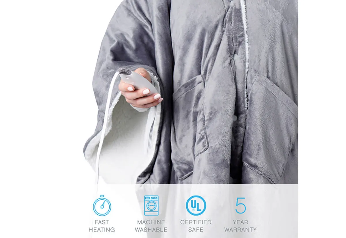 Sharper Image Plush Heated Shawl