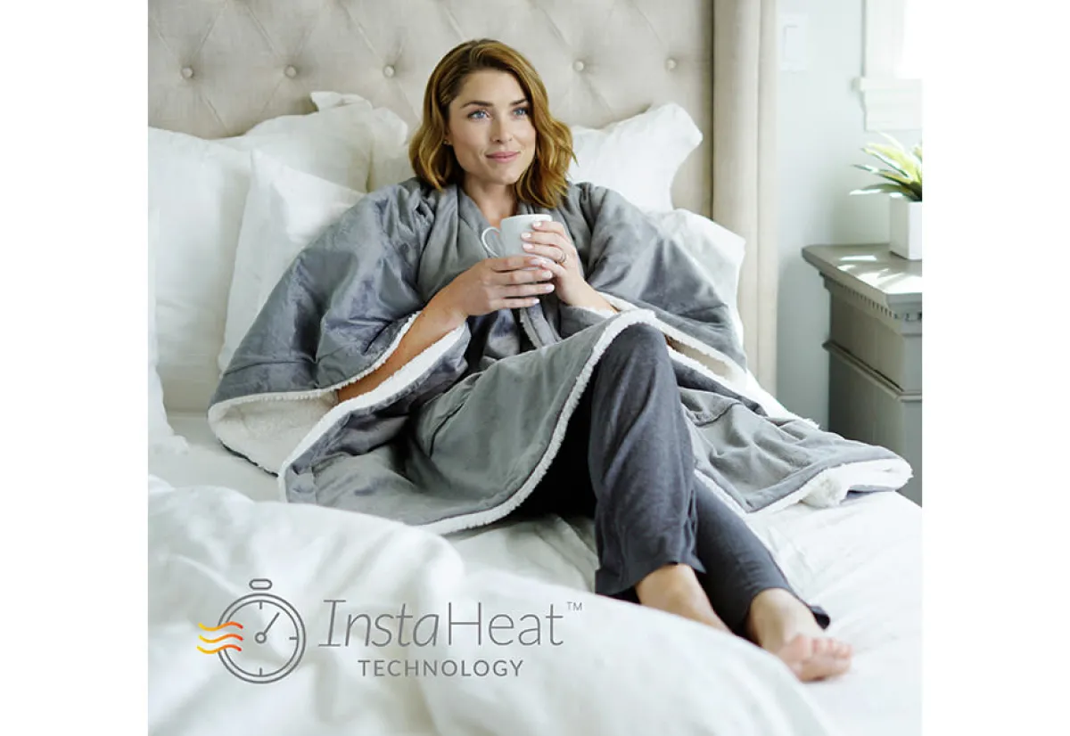 Sharper Image Plush Heated Shawl