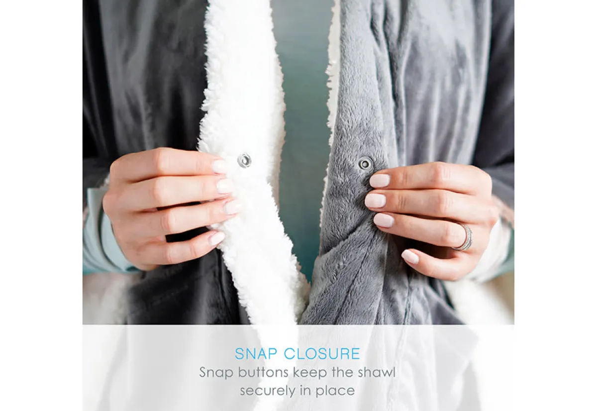 Sharper Image Plush Heated Shawl
