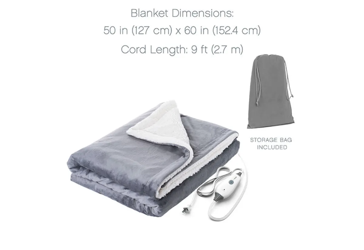 Sharper Image Plush Heated Shawl