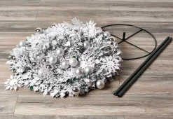 Sharper Image Pop-Up 6 Ft. White Flocked Christmas Tree