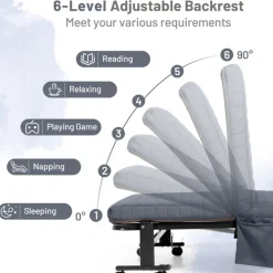 GoPlus (Costway) Portable Adjustable Guest Single Bed Twin Mattress