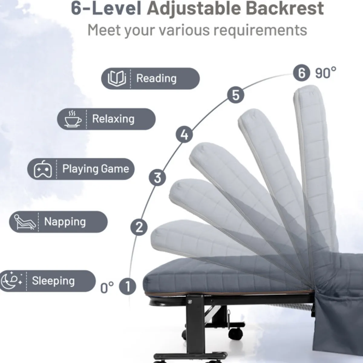 GoPlus (Costway) Portable Adjustable Guest Single Bed Twin Mattress