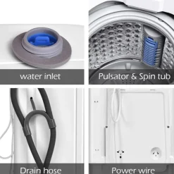 GoPlus (Costway) Portable Automatic Washing Machine with Drain Pump