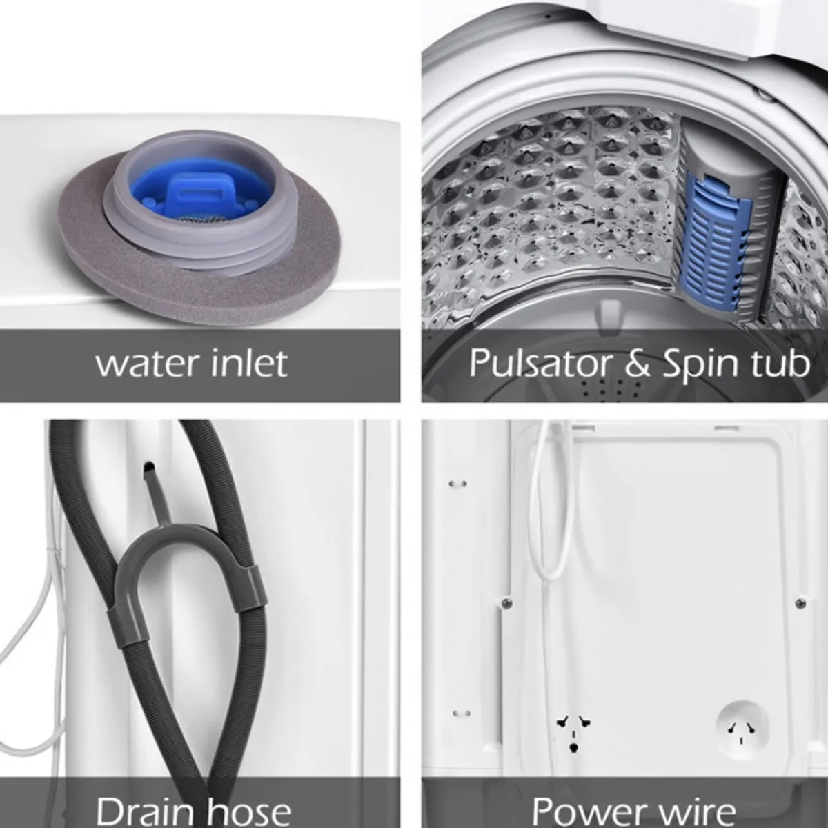 GoPlus (Costway) Portable Automatic Washing Machine with Drain Pump