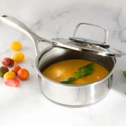 Sharper Image 1.5-Quart Hybrid Sauce Pan with Lid