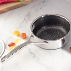 Sharper Image 1.5-Quart Hybrid Sauce Pan with Lid
