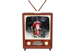 Gordon Companies Inc 12" LED Musical Snowing Santa TV Set