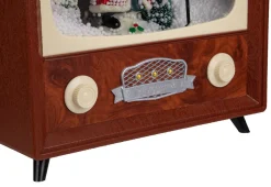Gordon Companies Inc 12" LED Musical Snowing Santa TV Set